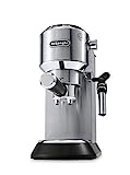 De'Longhi Dedica Style, Machine expresso pour préparer des boissons café et lactées, EC685M, Acier Chromé